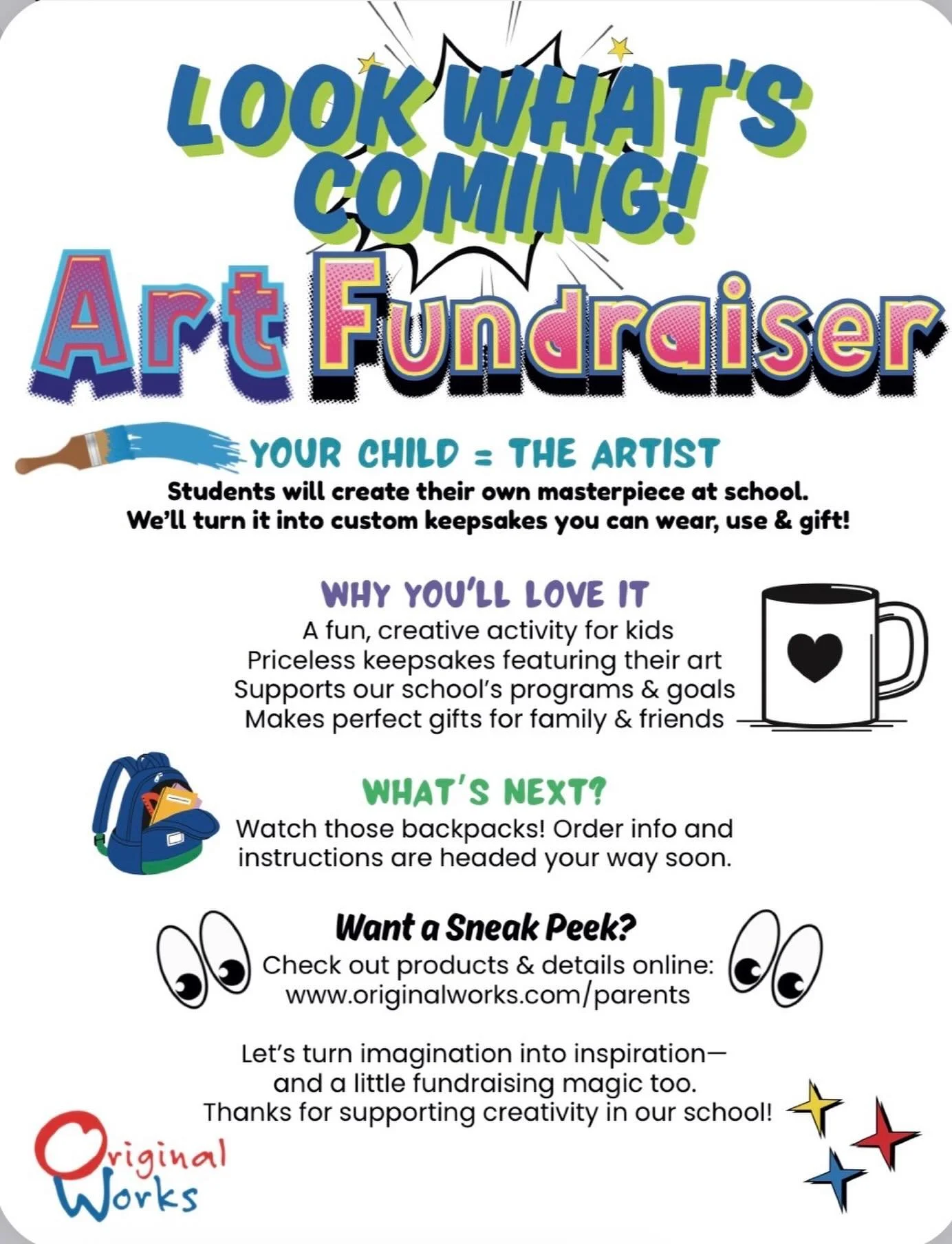 REMINDER | DUE DATE next Thursday the 12th for Original Works orders!