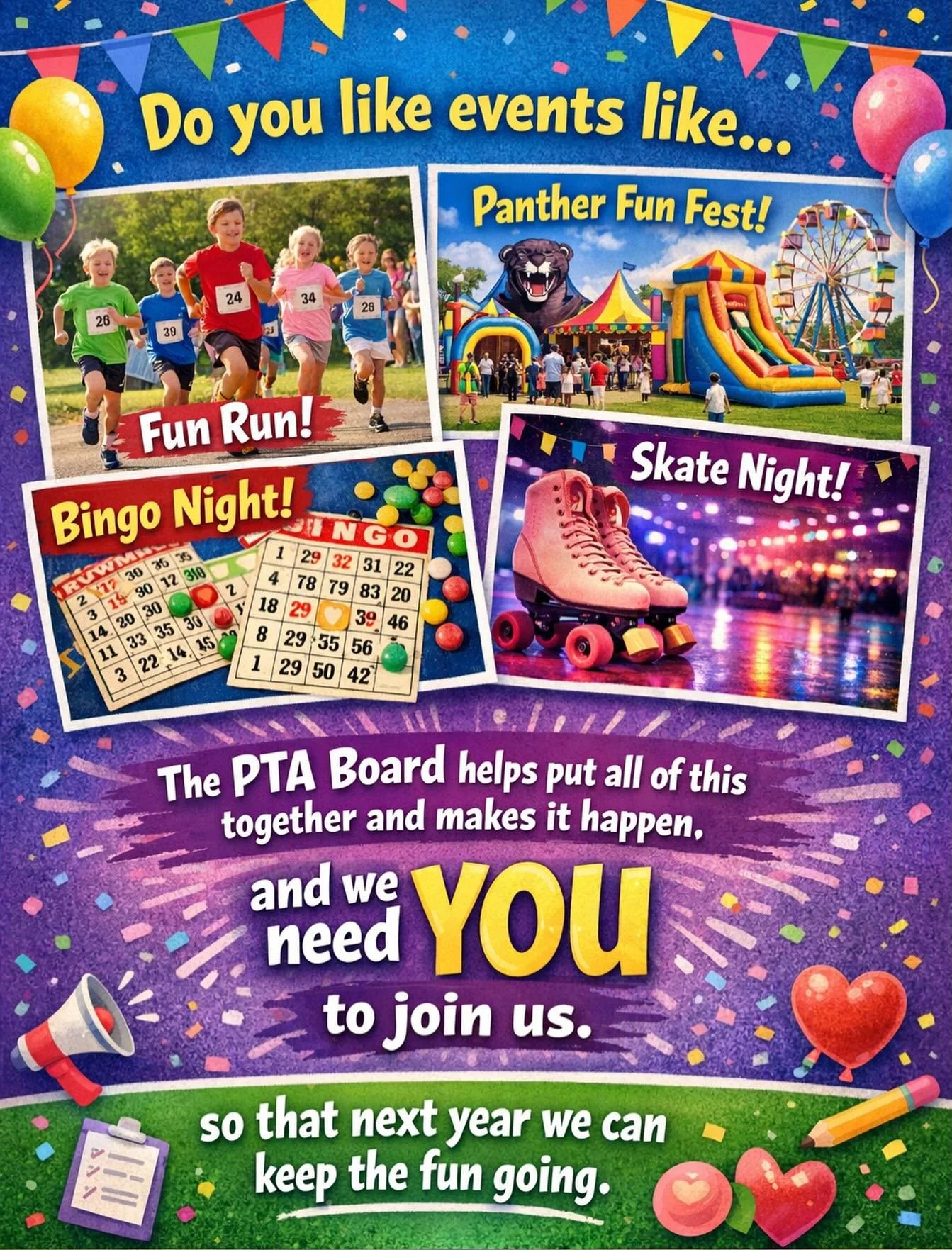 🚨PTA Board needs you next year! Help us keep the fun events going by volunteering your time next year to help plan + execute these events as well as ways to better the school and teachers. 

Email infoparispta@gmail.com