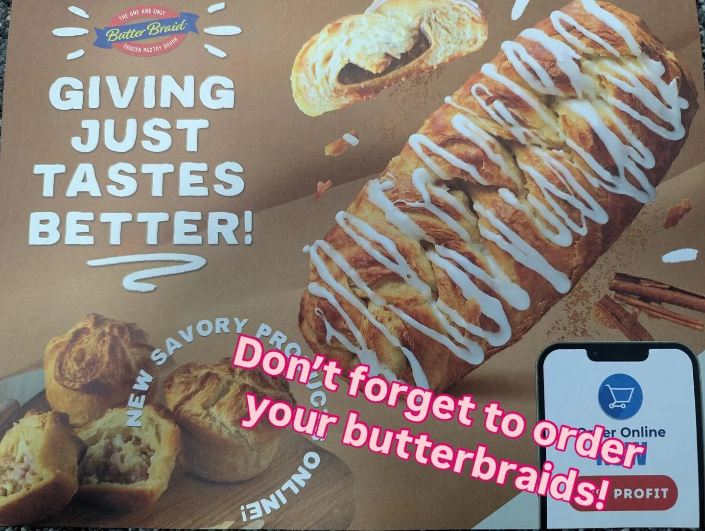 Don&rsquo;t forget to order your butterbraids!  This fundraiser ends Oct 1st! Perfect for holiday brunches, a tasty dessert, and to totally impress your friends. Click on the link in our stories or bio to order! 🎉