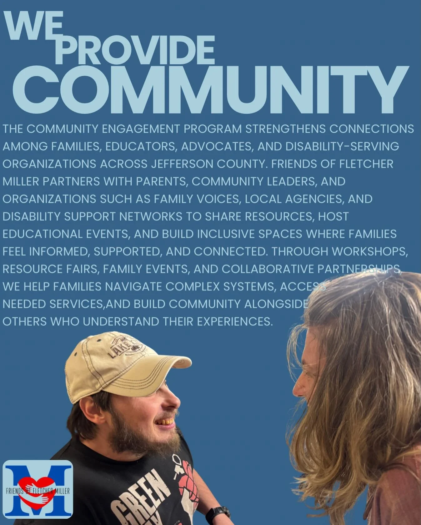 The Friends of Fletcher Miller extend far beyond the walls of our building! We cherish our community partnerships, are so grateful for the organizations the support us, and jump at any opportunity to lend a helping hand to our community. ❤️🩵