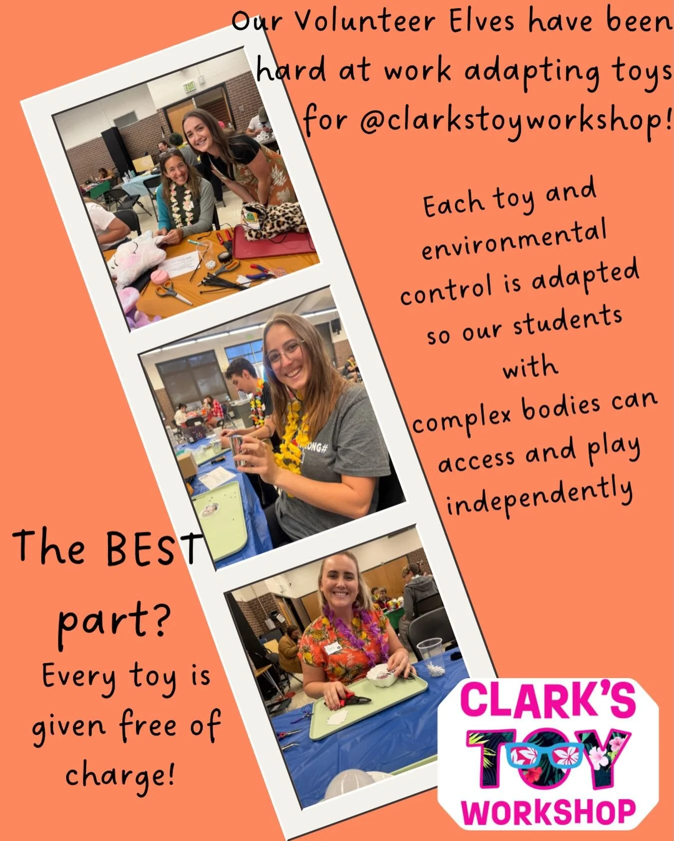 We are so excited for the upcoming Winter Wonderland event! Clark&rsquo;s Toy Workshop elves are hard at work getting all donated toys switch accessible! We can&rsquo;t wait to see which ones the kids pick out this year! 🎉