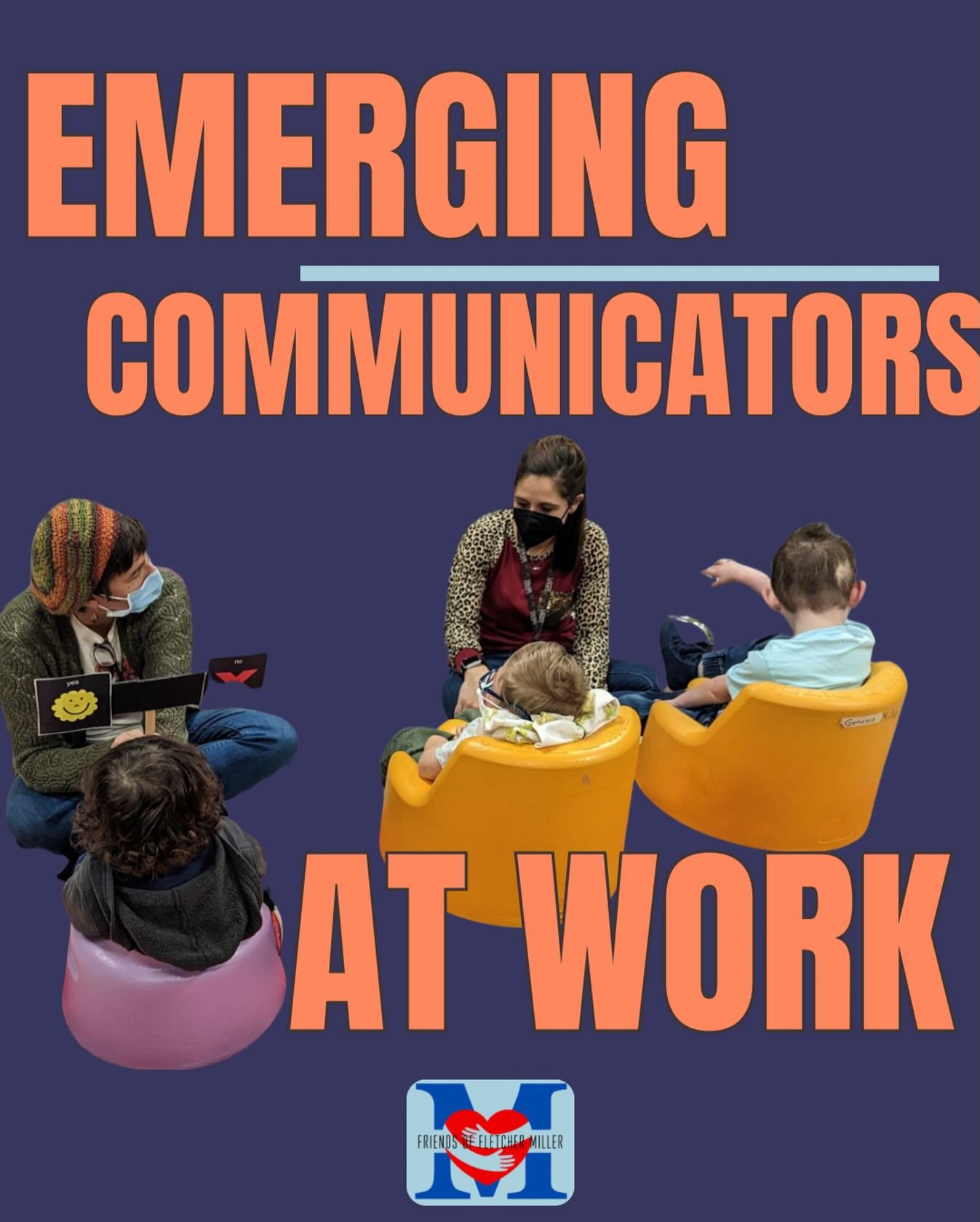 Our expert staff working with some preschool students teachers yes and no head movements and the power of raising your hand! Way to get your voices heard little friends! 🩵❤️