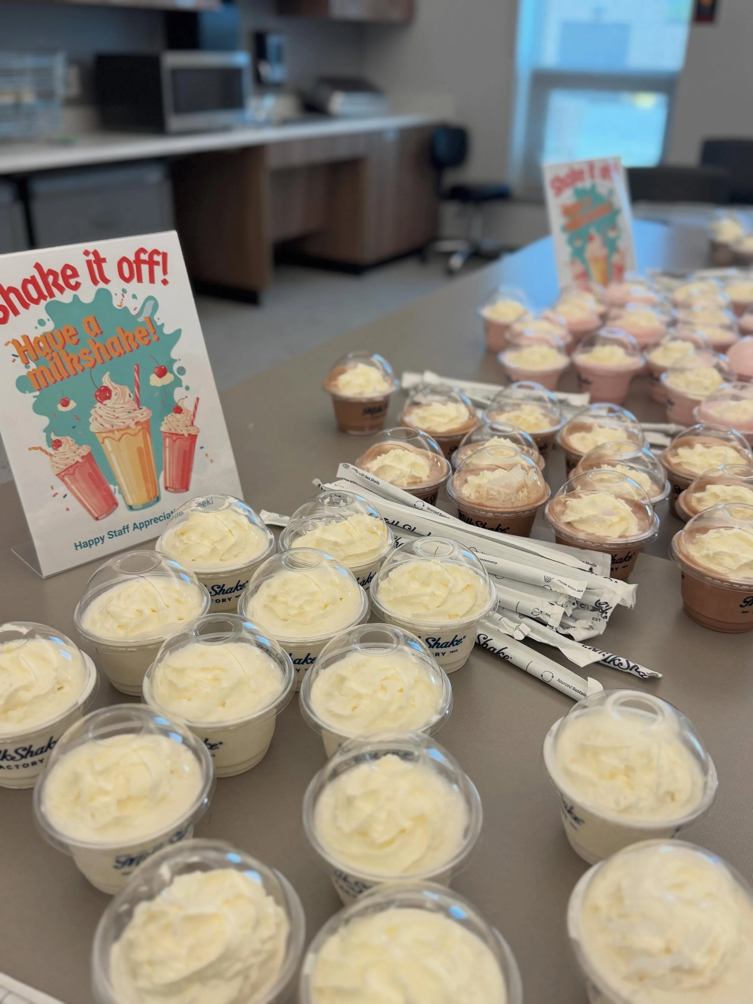 Thank you @themilkshakefactory for helping us appreciate the incredible staff at Fletcher Miller!! 💙