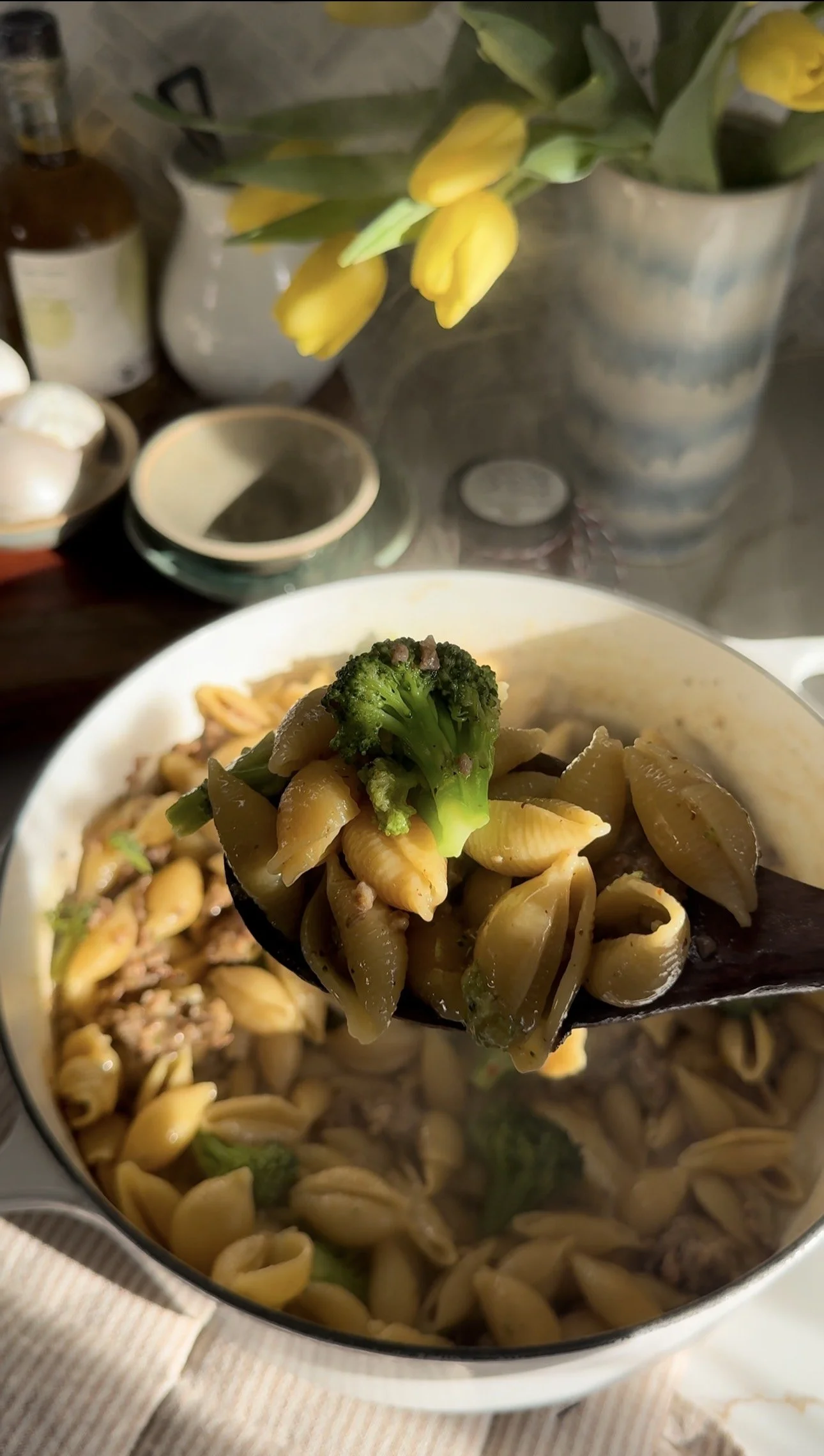 One Pot Sausage, Broccoli &amp; Parmesan Pasta