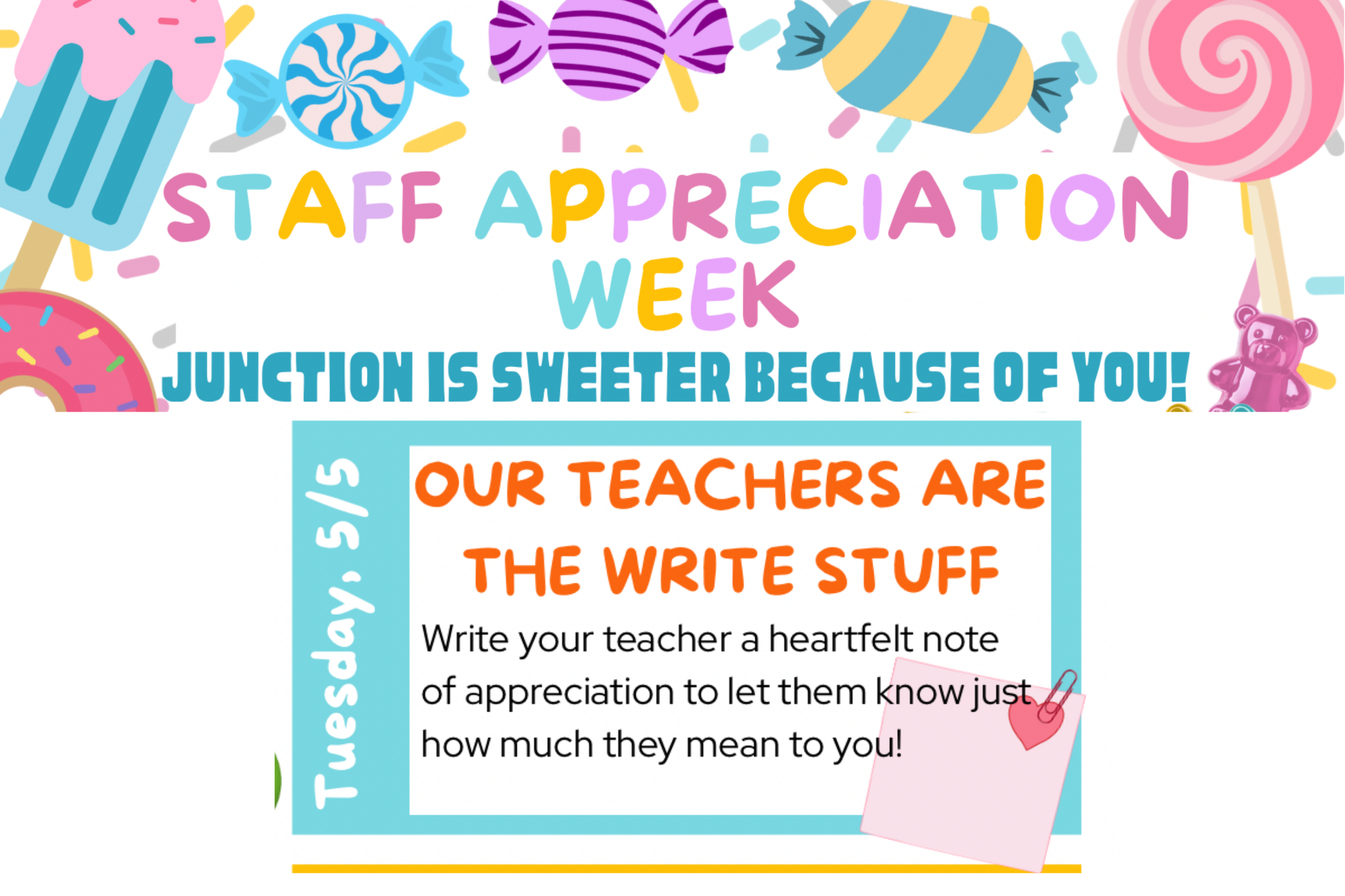 Teacher and Staff Appreciation: Our Teachers Are the Write Stuff!