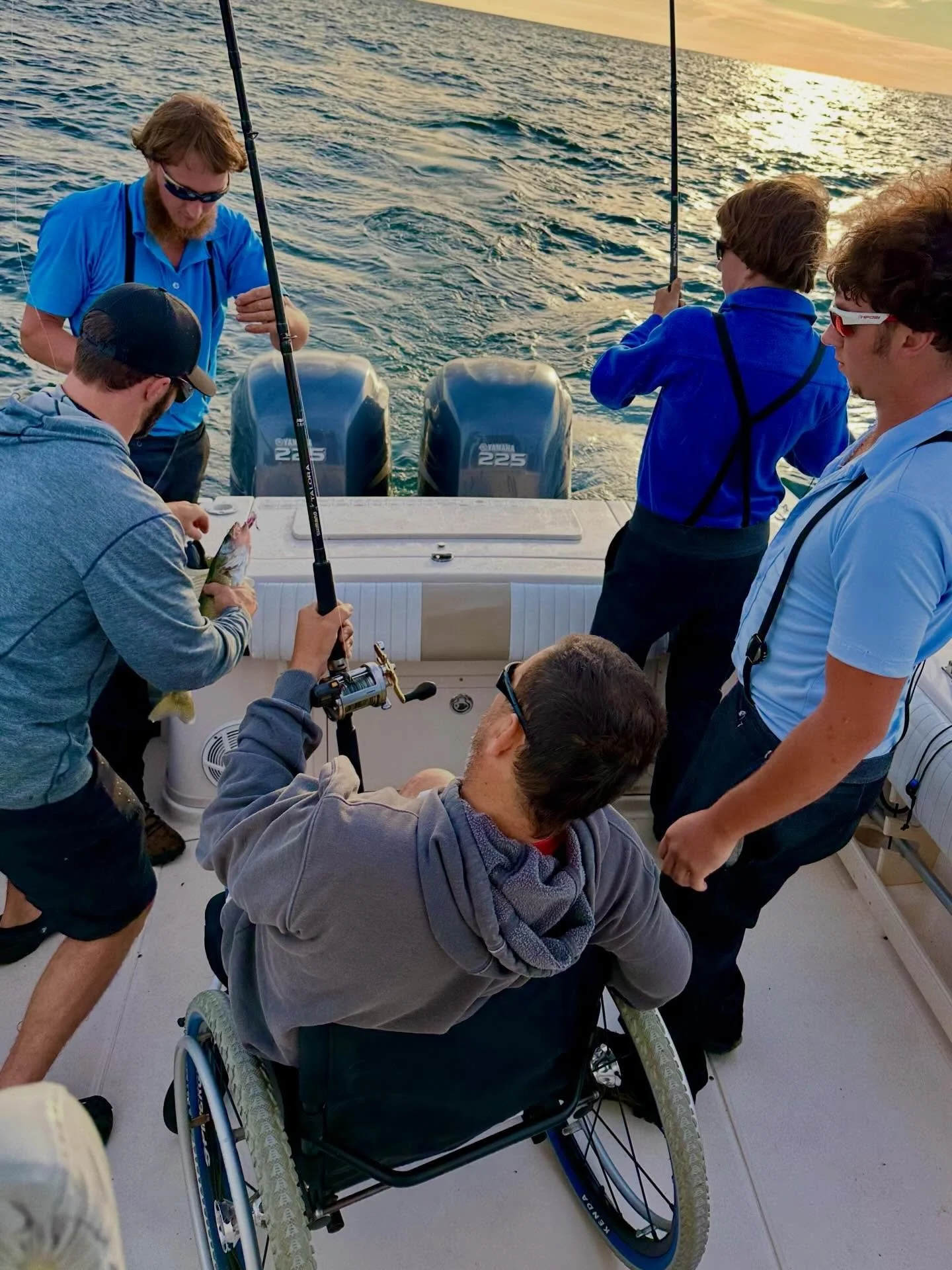 Fishing is for everyone, and we&rsquo;re proud to make that possible. RAMPAGE is designed with accessibility in mind, featuring wide, open deck space for easy wheelchair mobility, secure boarding, and a stable ride that keeps you comfortable on the w