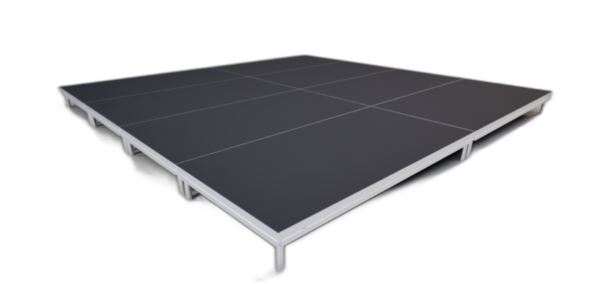 Platform package, black deck tops on aluminum legs