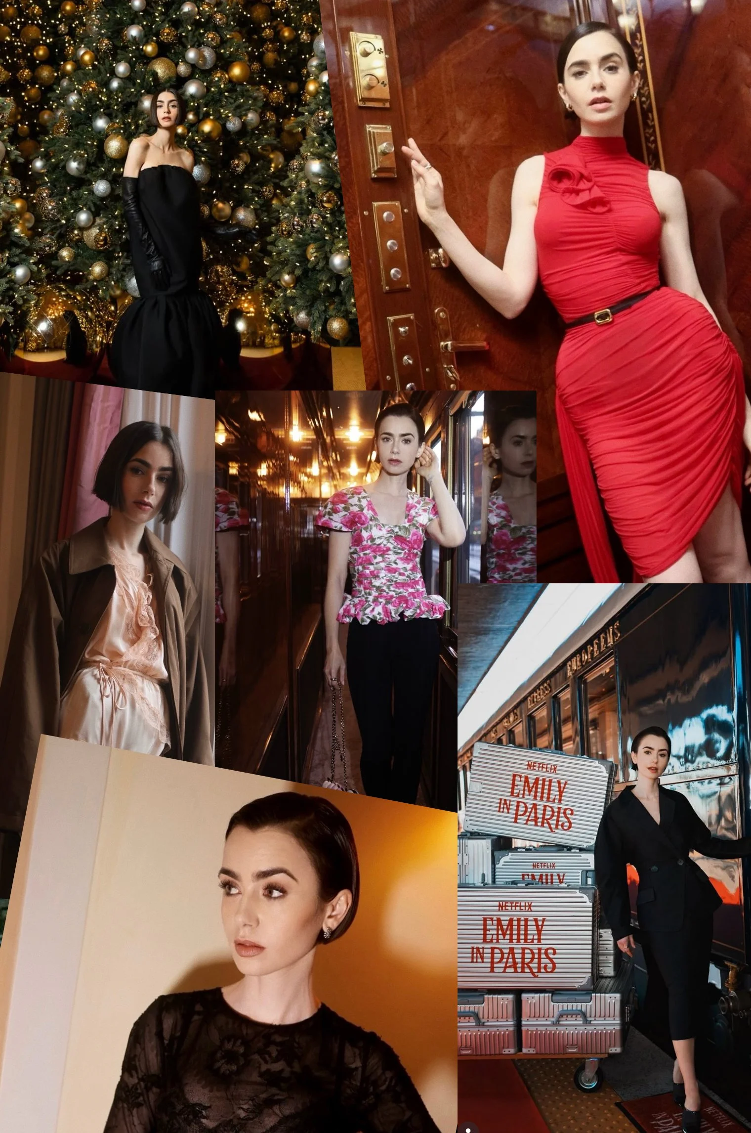 Lily Collins convierte la promoción de Emily in Paris en una pasarela global