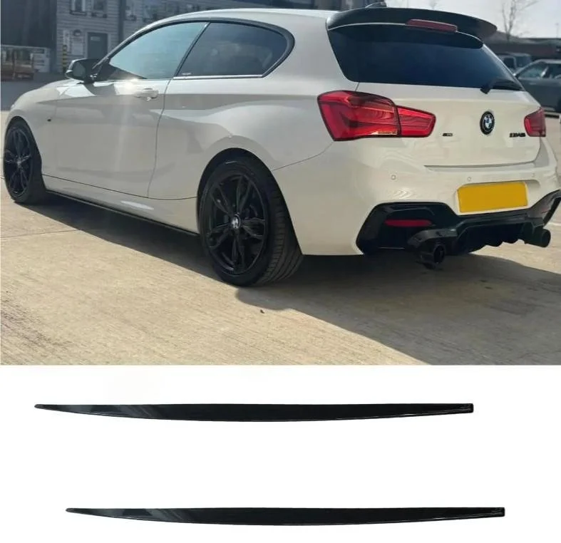Gloss Black Side Skirts for BMW 1 Series F20 (2011-2019) M Sport