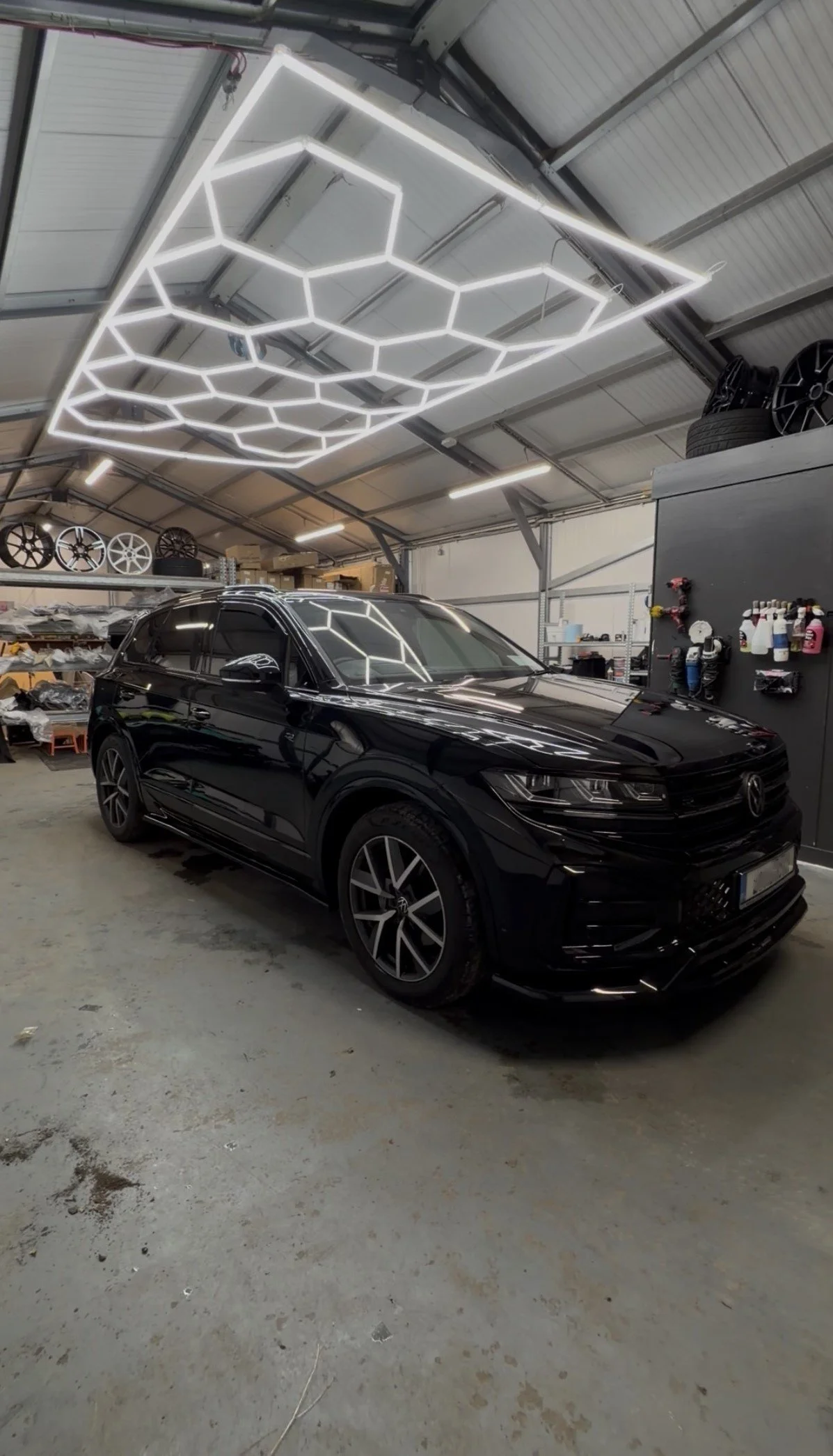 Volkswagen Touareg full body kit gloss black fitted at Body Styling Ireland workshop Galway