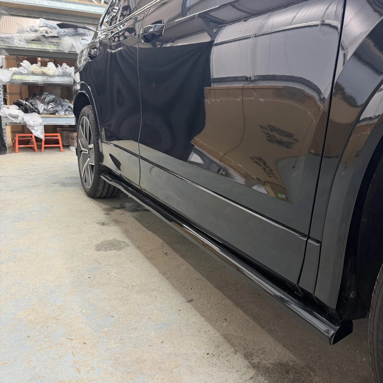Volkswagen Tayron gloss black side skirts fitted by Body Styling Ireland Galway 2026