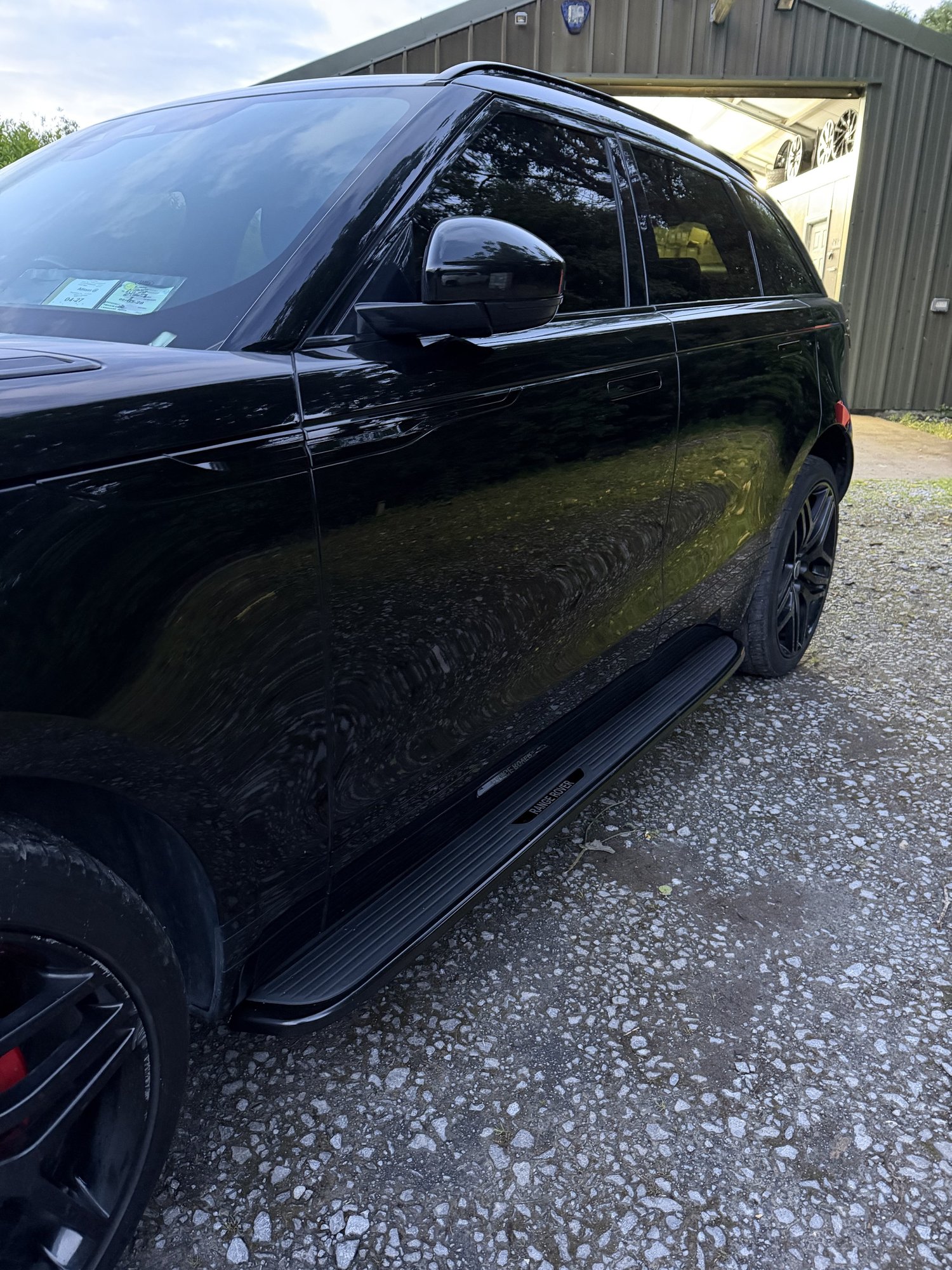 Range Rover Velar side steps fitted, close up - Body Styling Ireland Galway