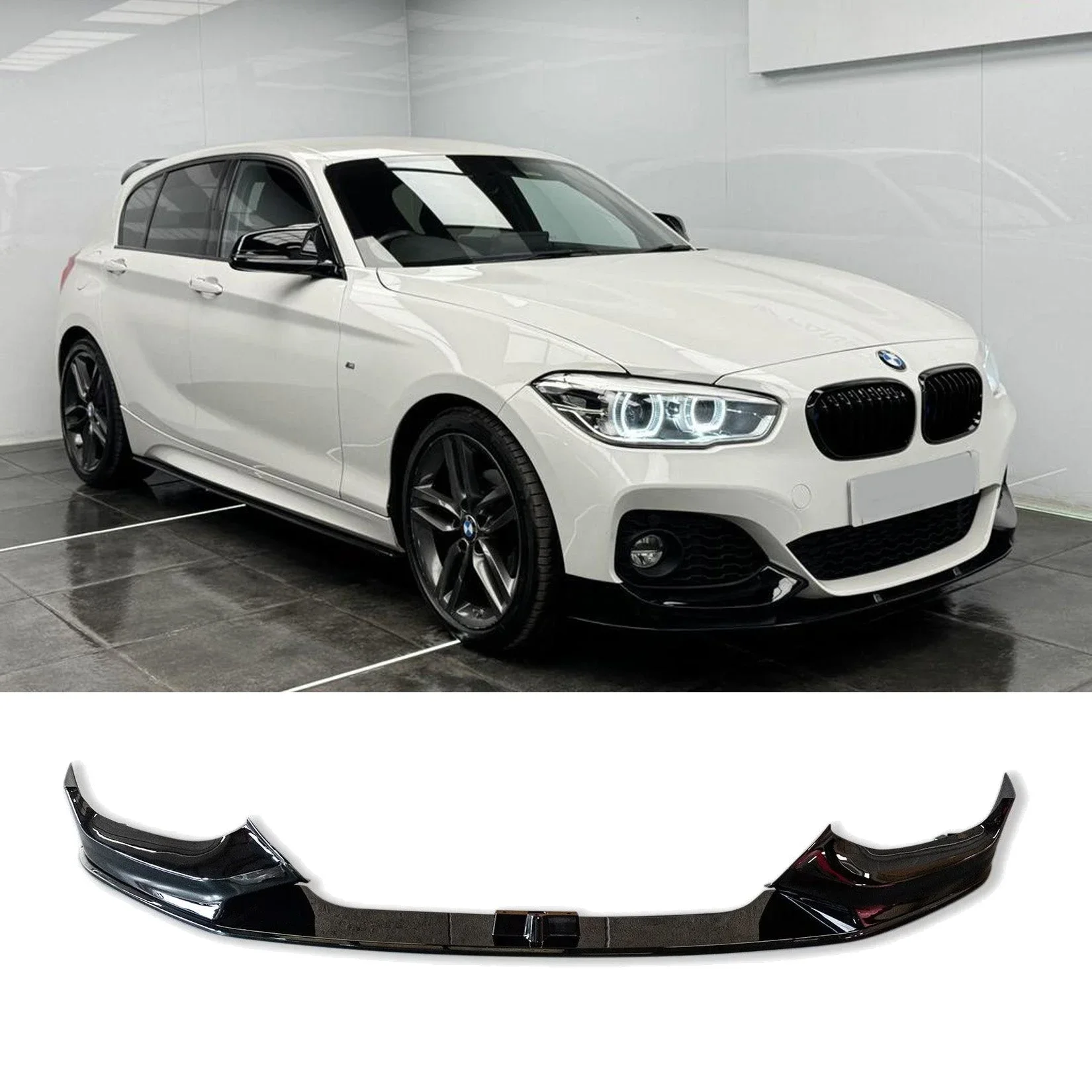 Gloss Black Front Splitter for BMW 1 Series F20 (2015-2019) M Sport