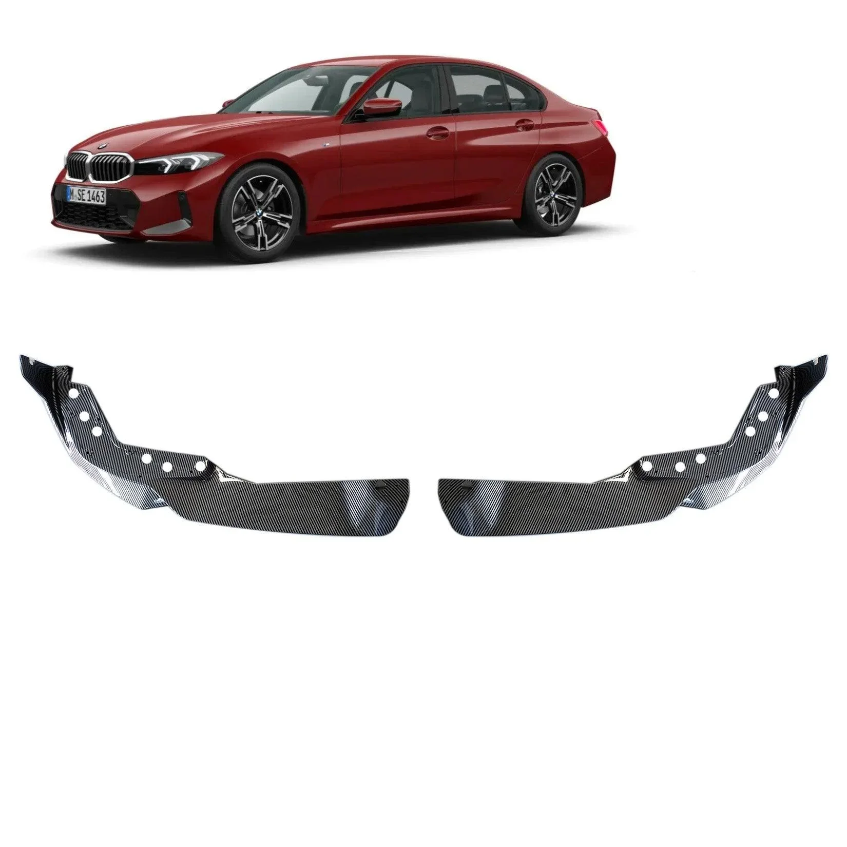 Carbon Look Front Splitter for BMW 3 Series G20 (2022+) M Sport