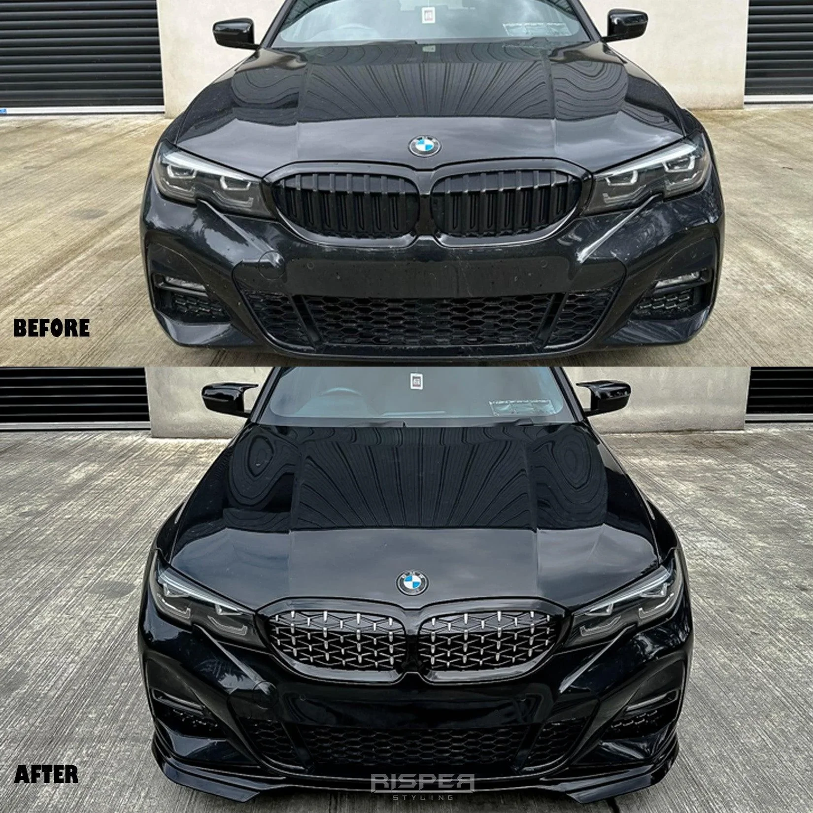 Gloss Black Front Grille for BMW 3 Series G20 G21 (2018-2021)