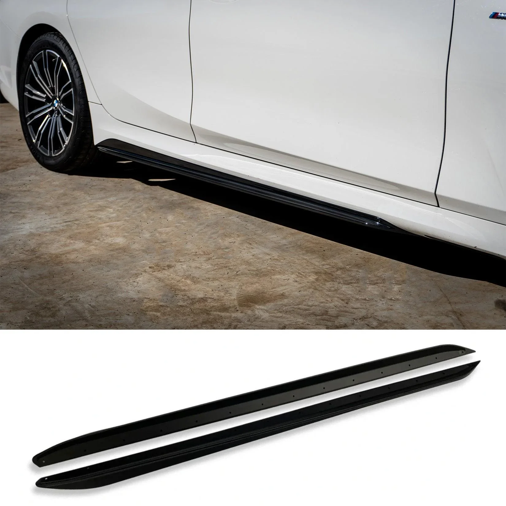 Matte Black Side Skirts for BMW 3 Series G20 G21 M Sport