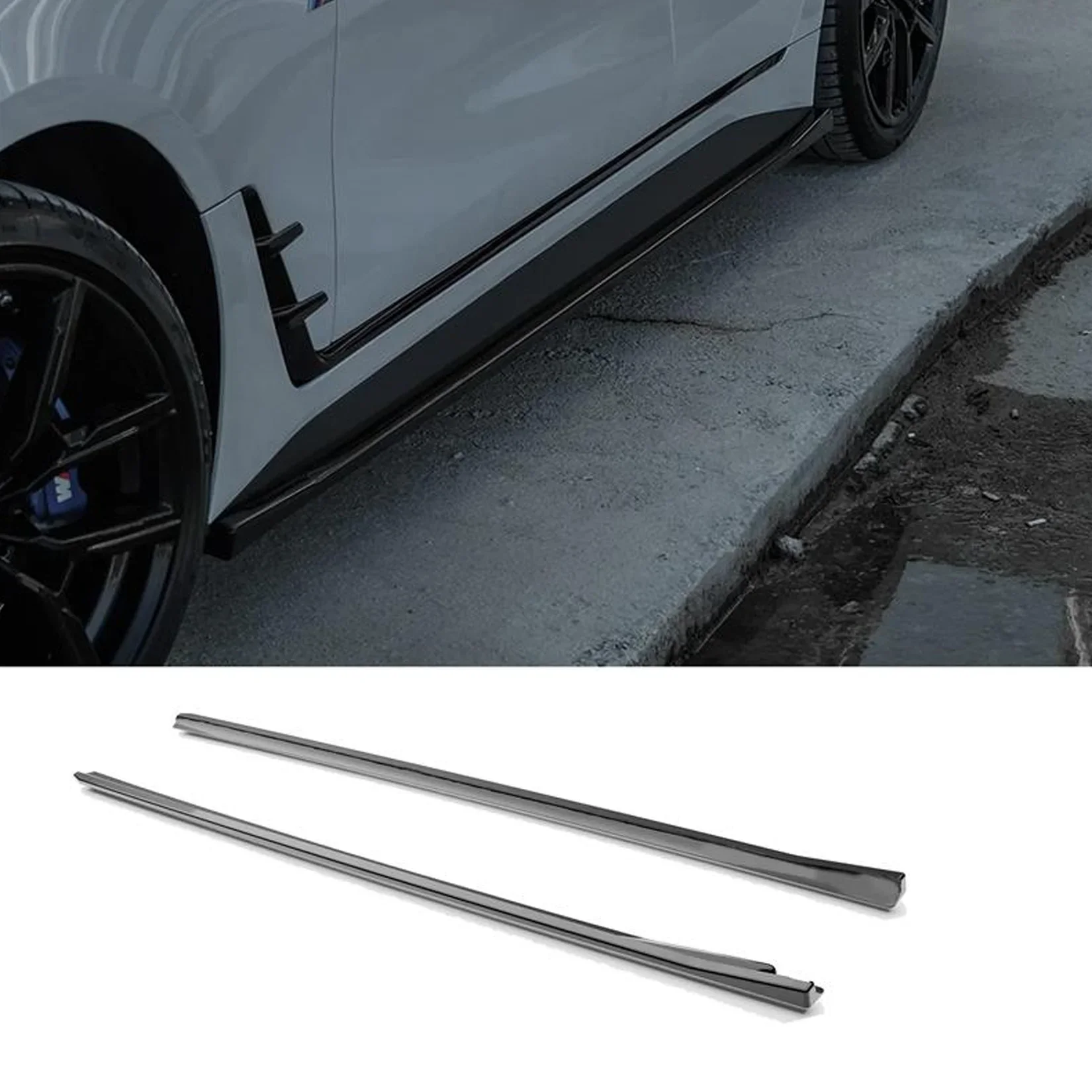 Gloss Black Side Skirts for BMW 4 Series / i4 G26 (2021-2026) M Sport