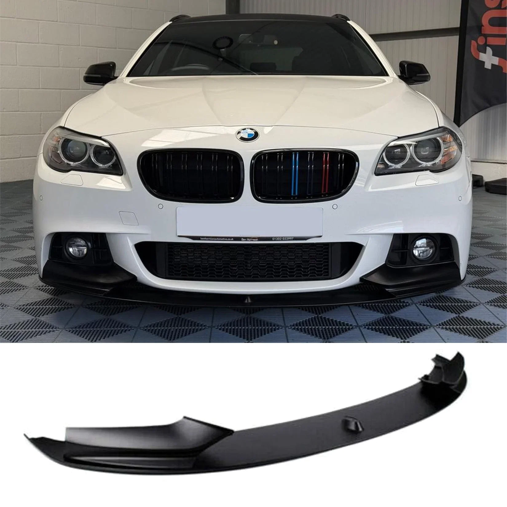 Matte Black M Performance Front Splitter for BMW 5 Series F10 F11 (2009-2017) M Sport