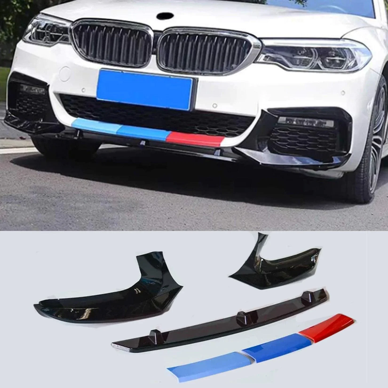Carbon Look M5 Style Front Splitter for BMW 5 Series G30 G31 (2017+) M Sport