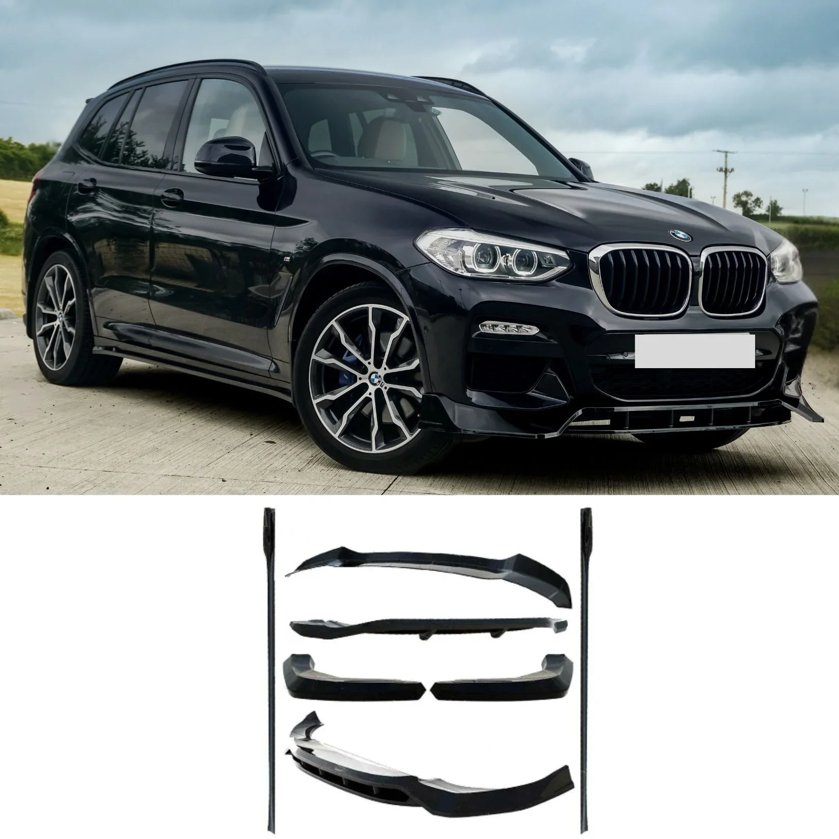 Gloss Black Full Body Kit for BMW X3 G01 (2017-2021) M Sport