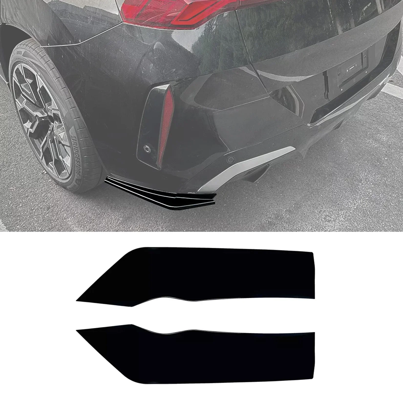 Gloss Black V2 Rear Spats for BMW X3 G45 (2025+) M Sport