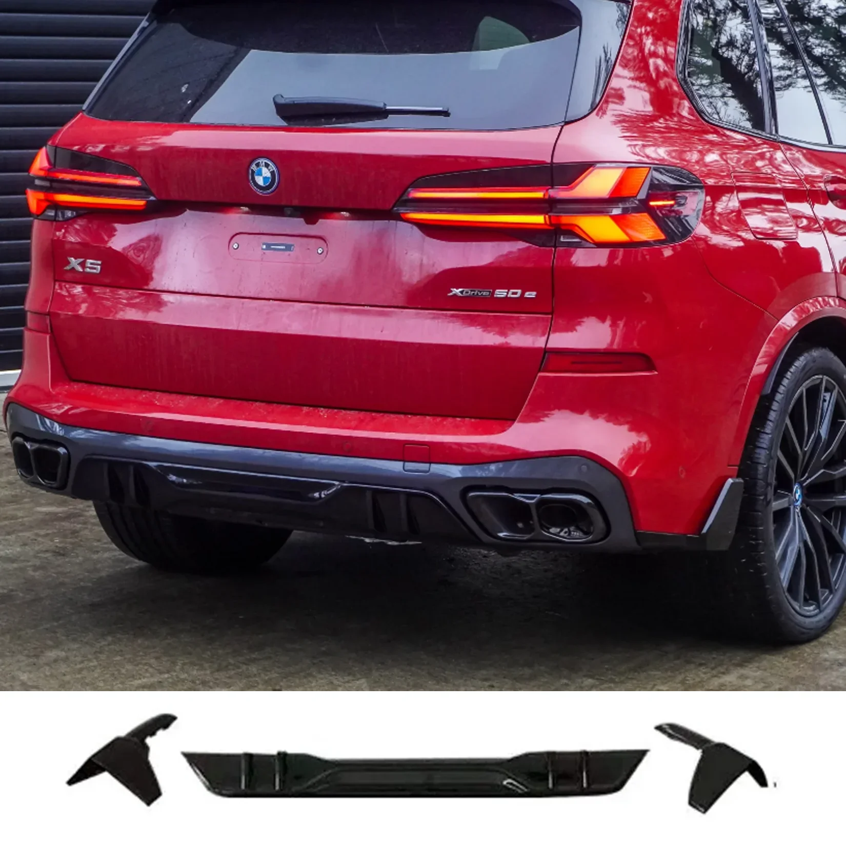 Gloss Black Rear Diffuser for BMW X5 G05 (2023+) M Sport