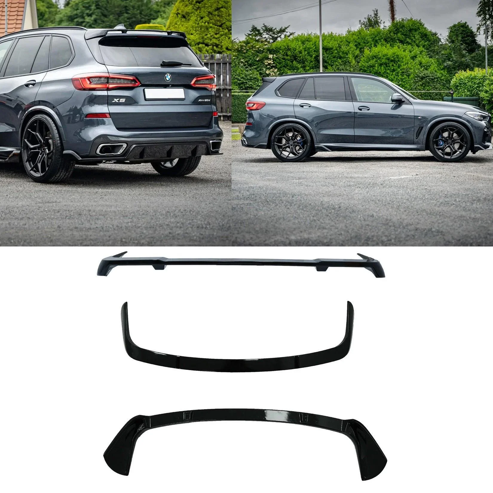 Gloss Black Black Knight Rear Spoiler for BMW X5 G05 (2018+) M Sport