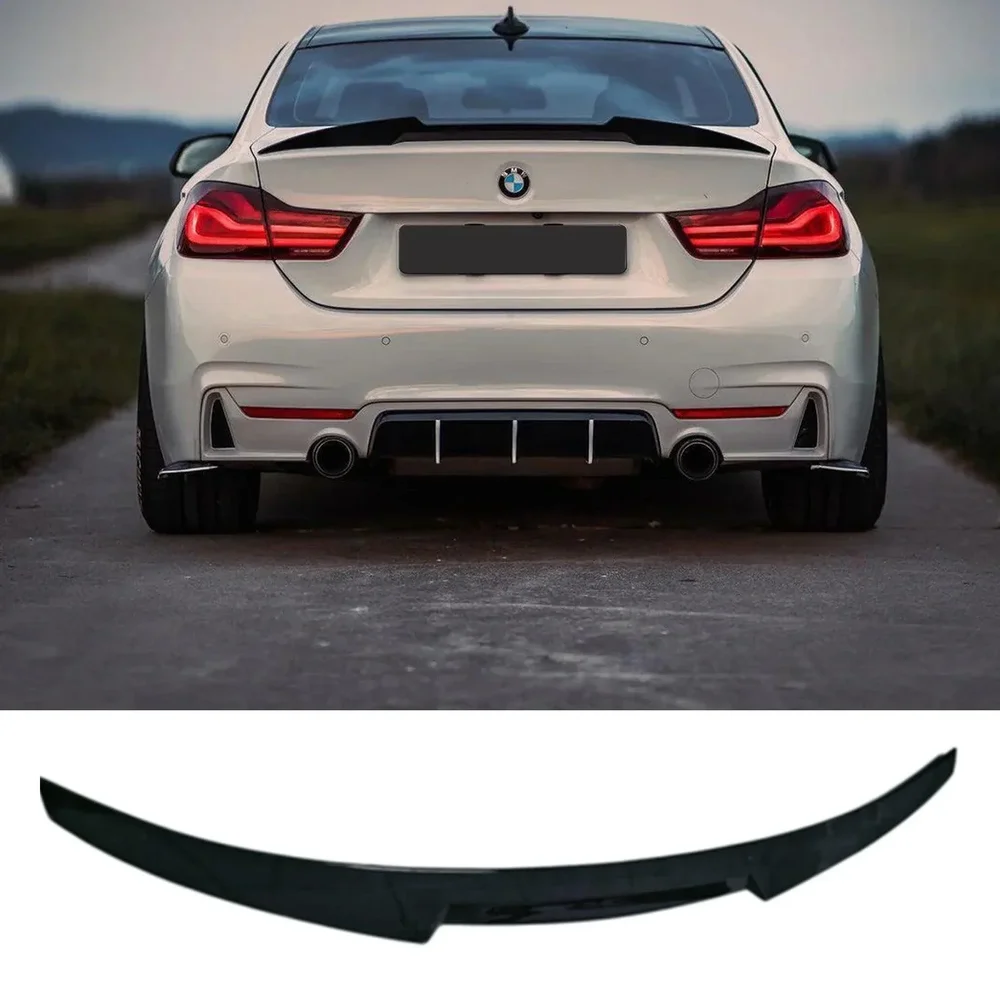 M4 style gloss black rear spoiler for BMW 4 Series