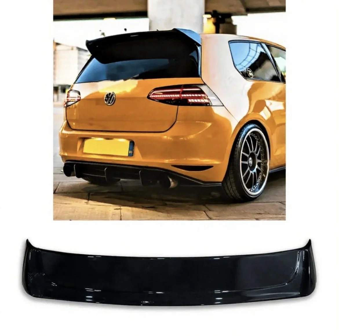 VW Golf Mk7 / Mk7.5 Osir Style Gloss Black Rear Spoiler (2013-2020)