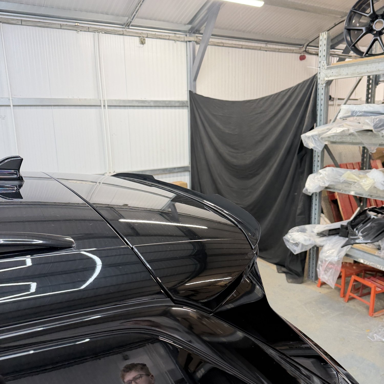Volkswagen Tayron gloss black roof spoiler fitted by Body Styling Ireland Galway 2026