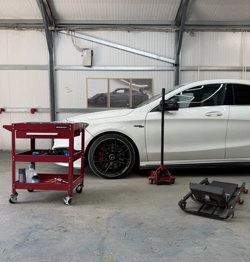 Body kit fitment work in progress at Body Styling Ireland workshop, Galway