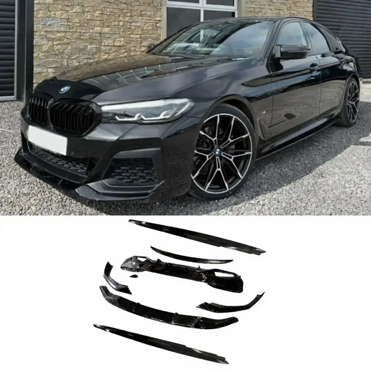 Gloss Black Full Body Kit for BMW 5 Series G30 (2021+) M Sport