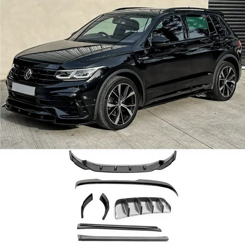 Gloss Black Aero Body Kit for Volkswagen Tiguan Mk2 R R-Line (2020-2024)