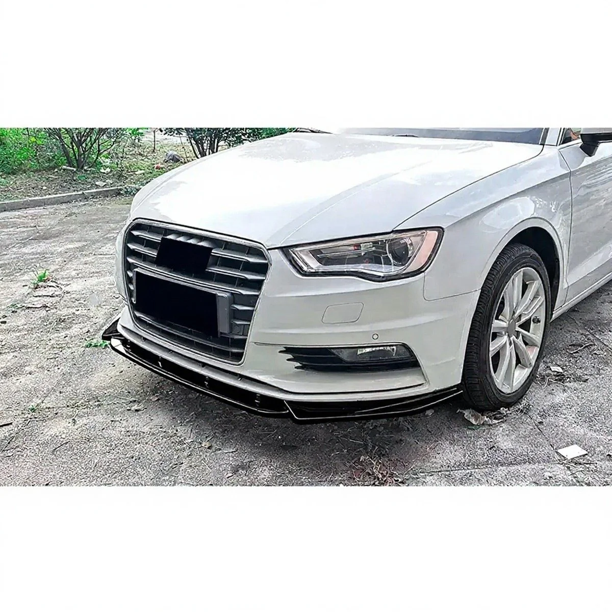 Audi A3 8V Pre-Facelift Standard Model Gloss Black Front Splitter (2013-2016)