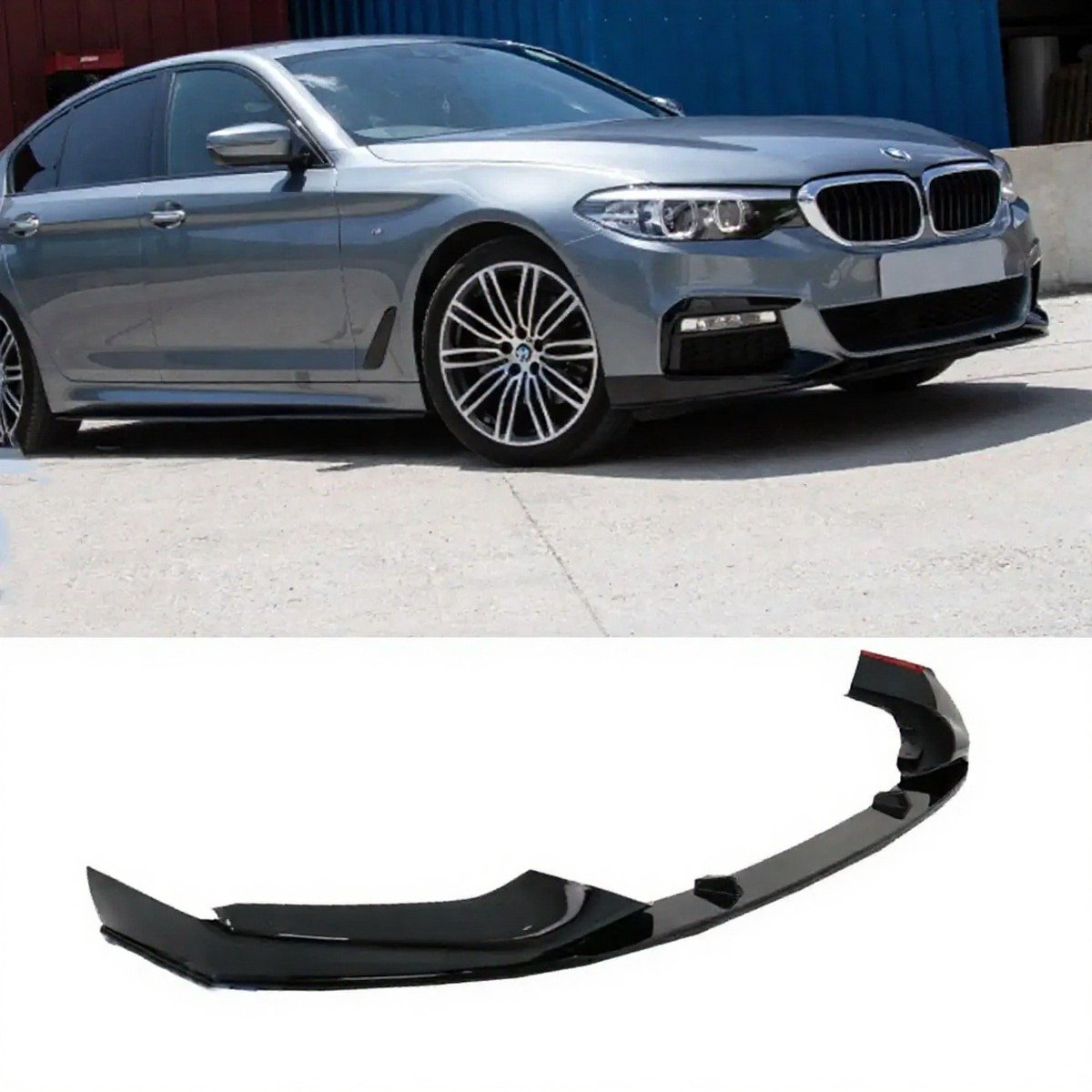 BMW 5 series M-Sport front lip G30 G31 2017 - 2020 gloss black (4).jpg