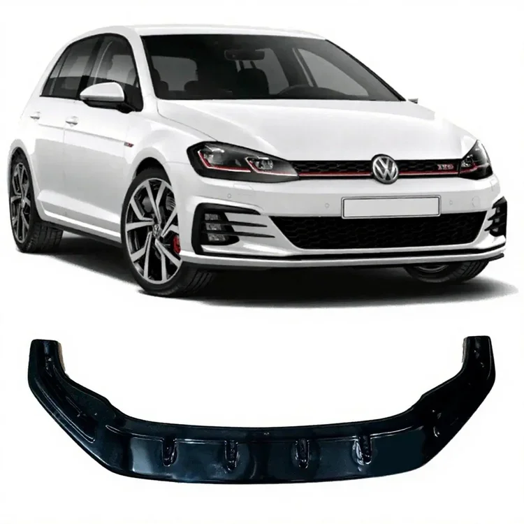 Gloss Black Front Splitter and Spoiler Extension Package VW Golf MK7 MK7.5 Standard