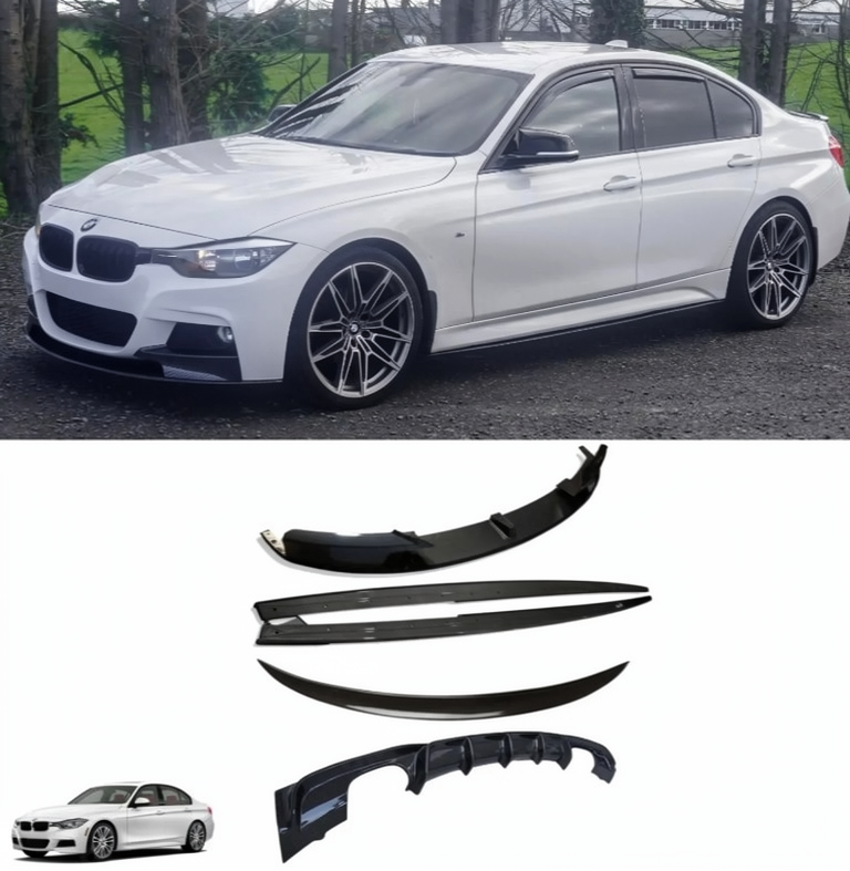 Carbon Look Full Body Kit for BMW 3 Series F30 (2012-2018) M Sport Quad Exit