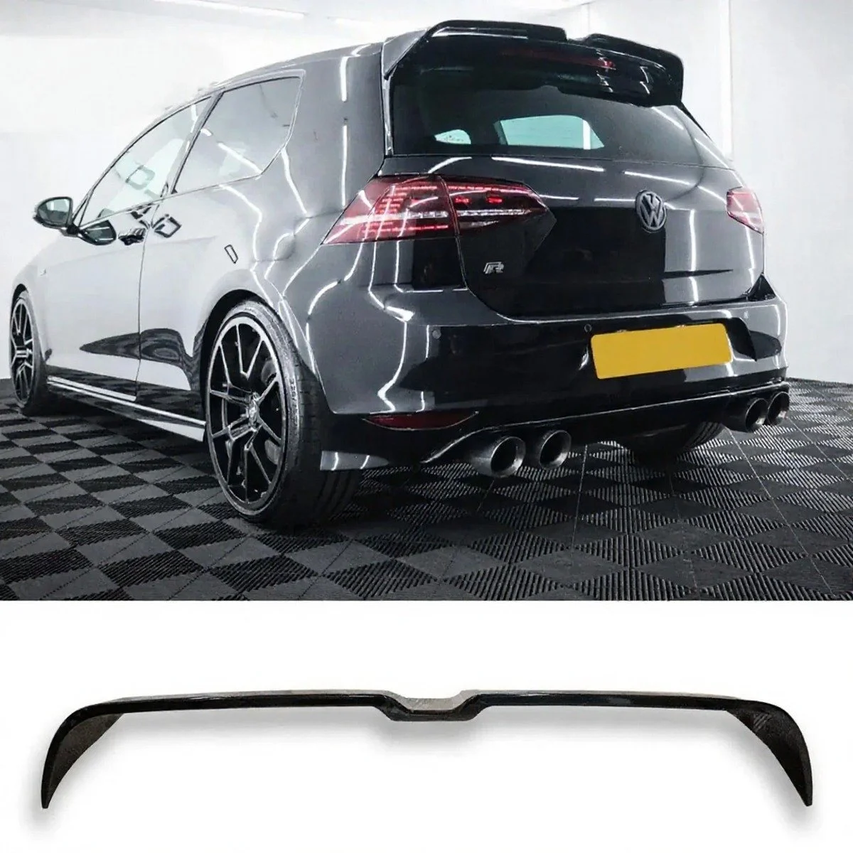 Oettinger Style Rear Spoiler Gloss Black Volkswagen Golf MK7 MK7.5 GTI GTD R