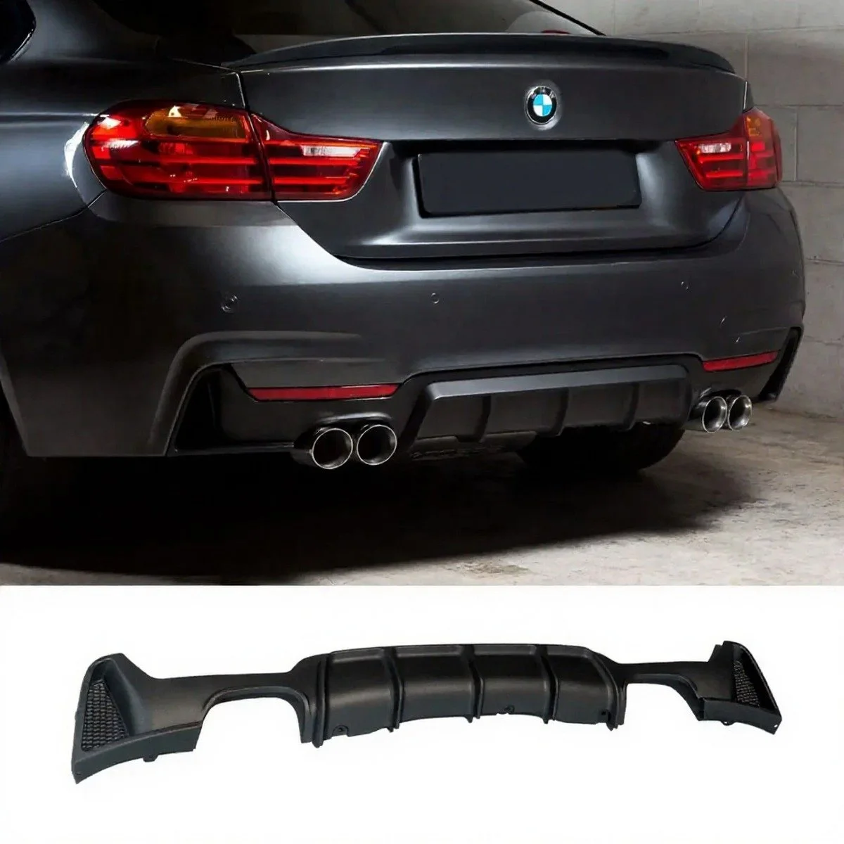 Rear Diffuser BMW 4 series f32 Matt black (3).jpg