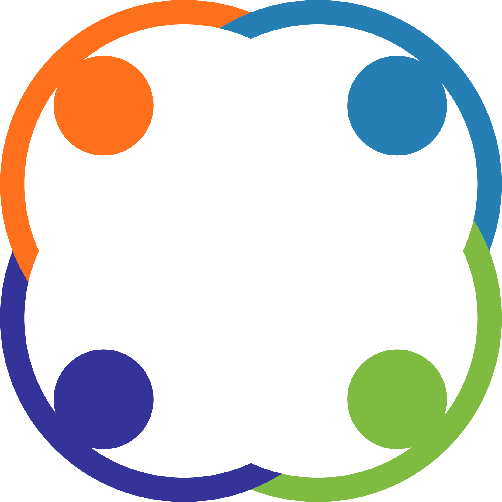 image of silhouette figures holding hands in unity