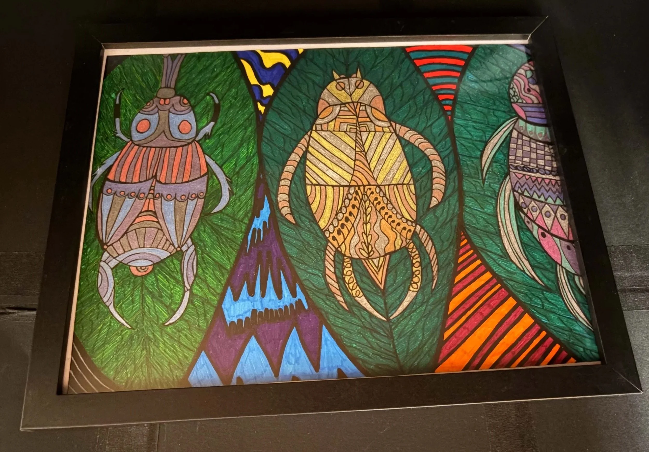 Metallic Beetles(Click  or hover over image  for Close up)
