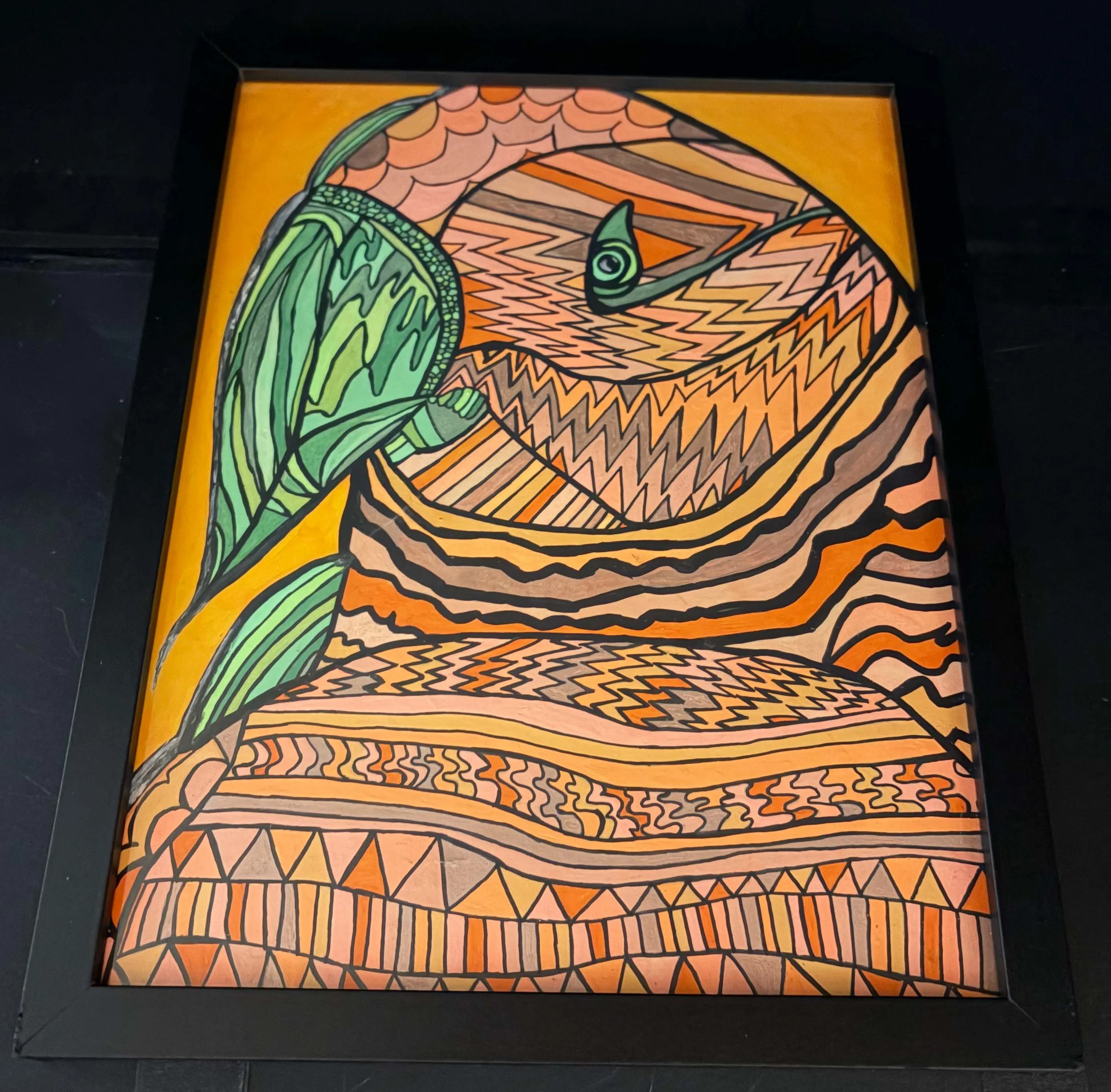 Orange and green parakeet 2.jpg