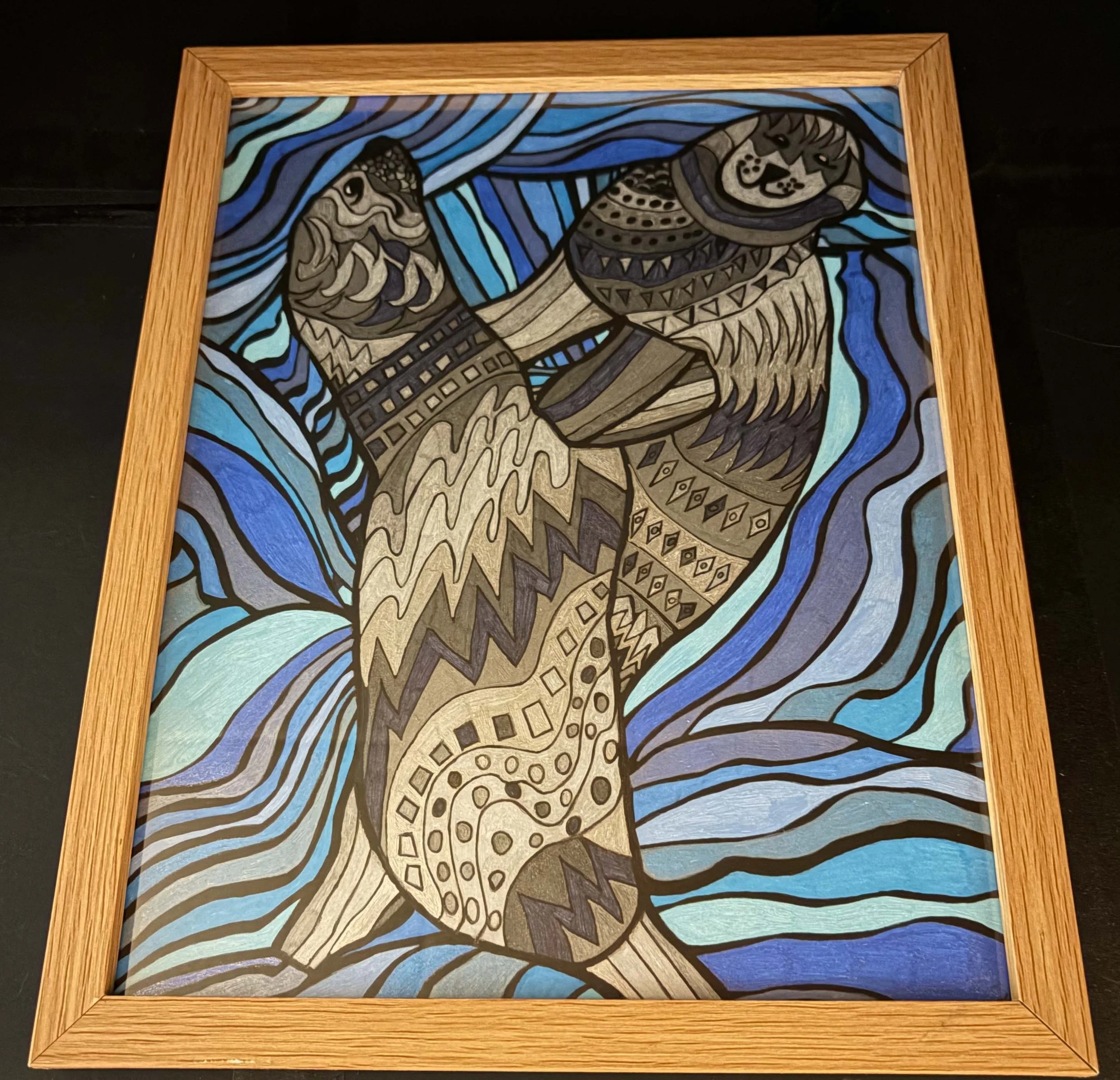 Dancing  Silver Seals(Click  or hover over image  for Close up)