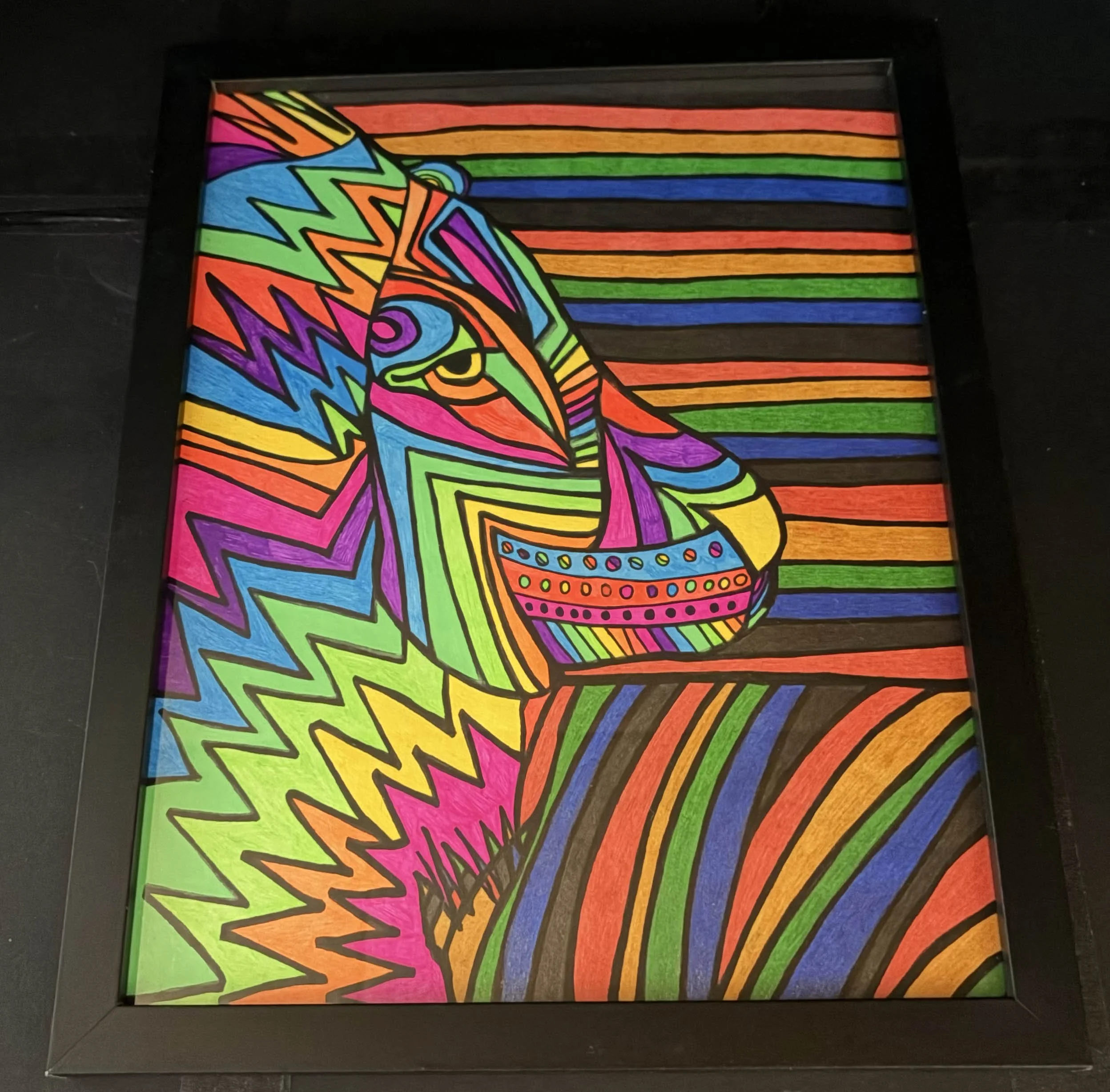 Neon Lion Side View