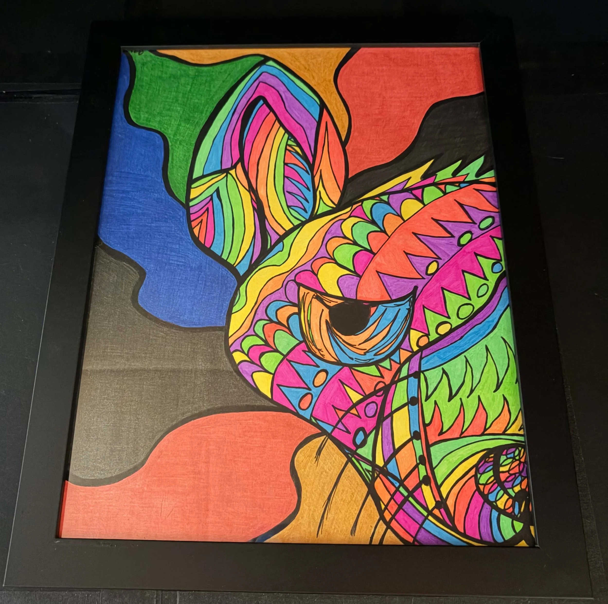 Neon Rainbow Half Hyena