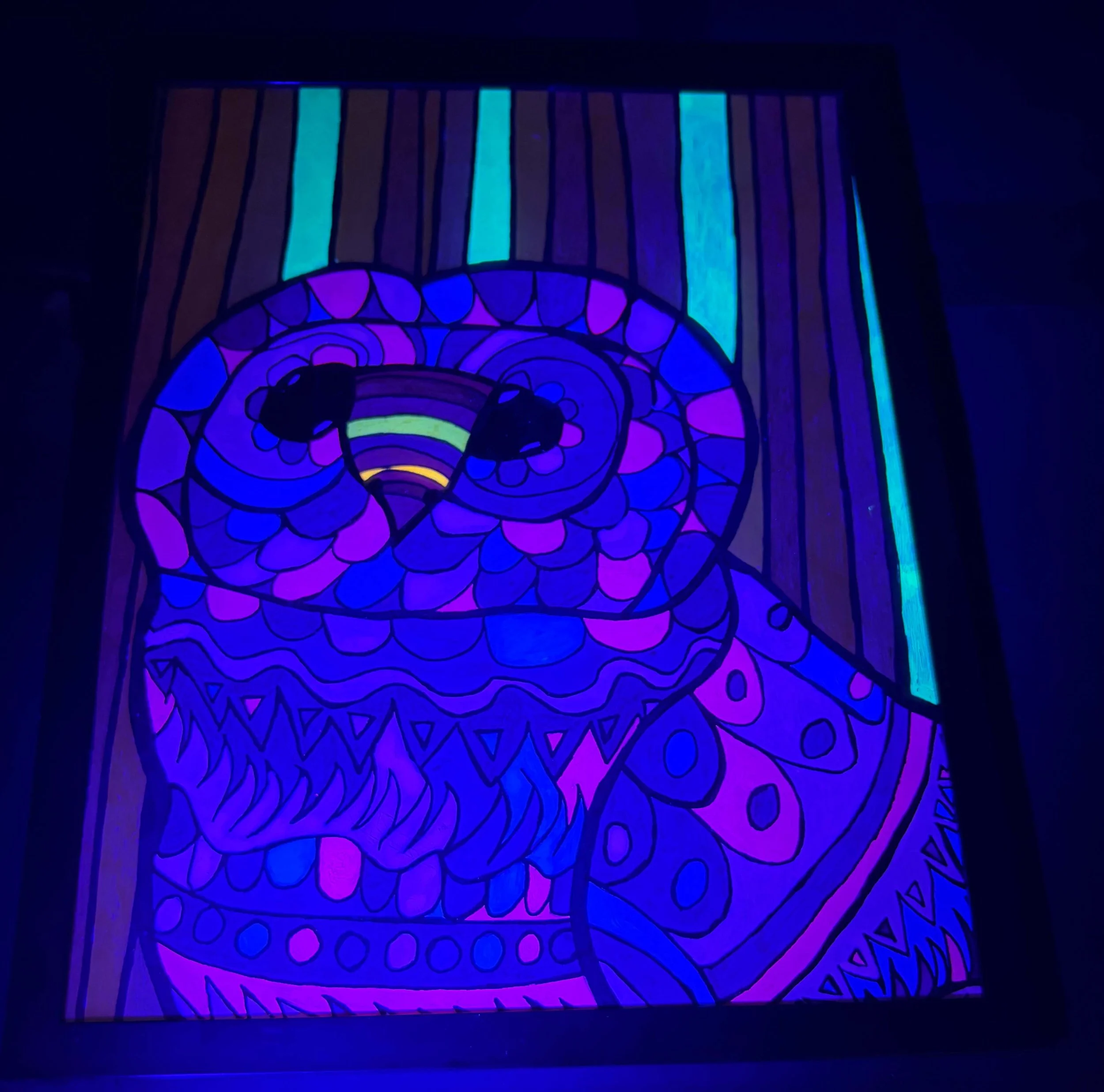 pink owl with yellow stripes blacklight .jpg