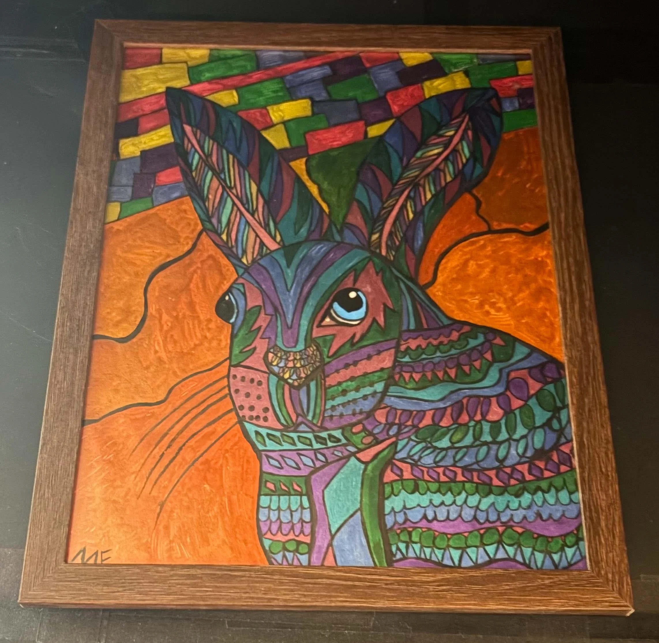 Bunny Before the Wall(Click or hover over image for Close up)