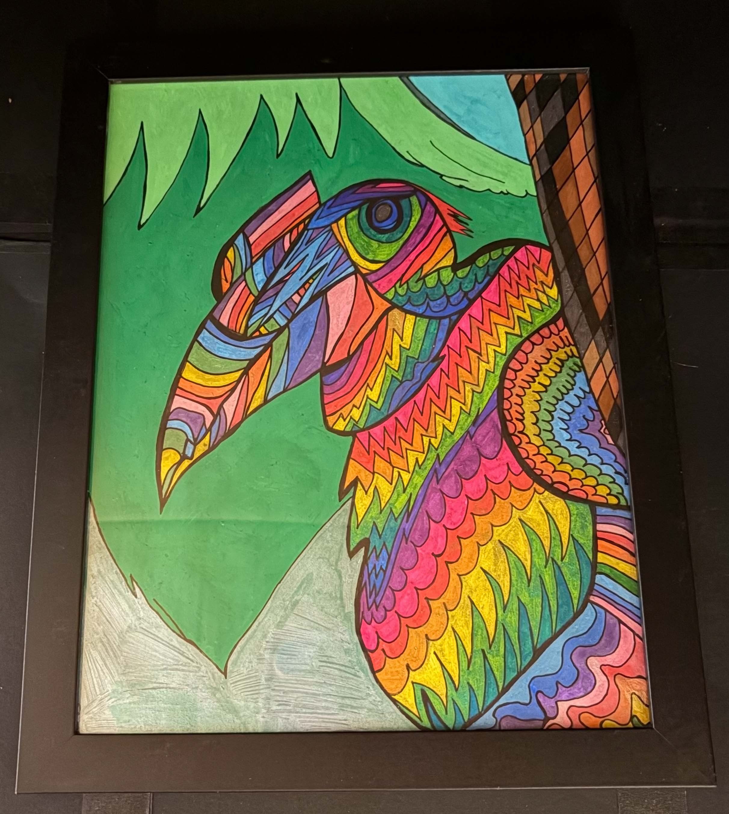 Shiny Toucan(Click  or hover over image  for Close up)