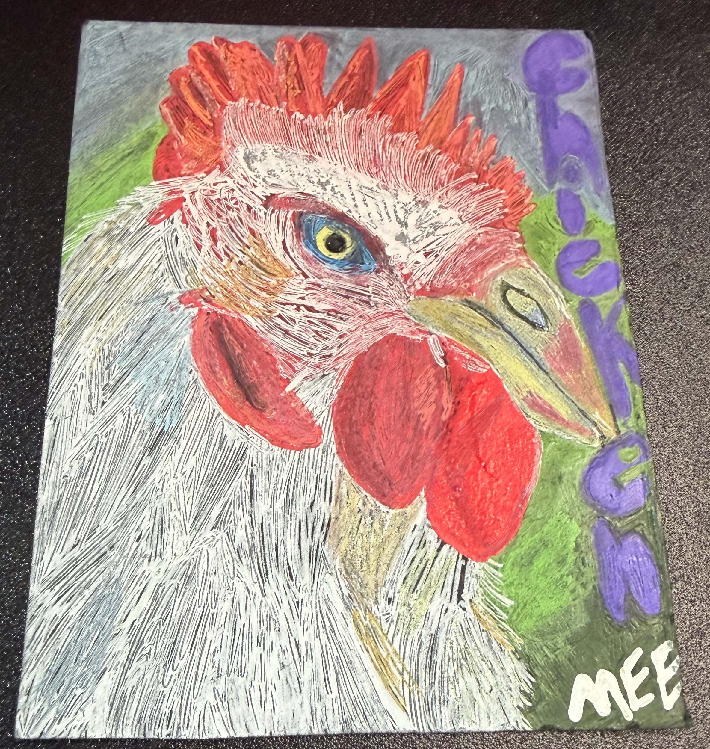 Purple Chicken Magnet