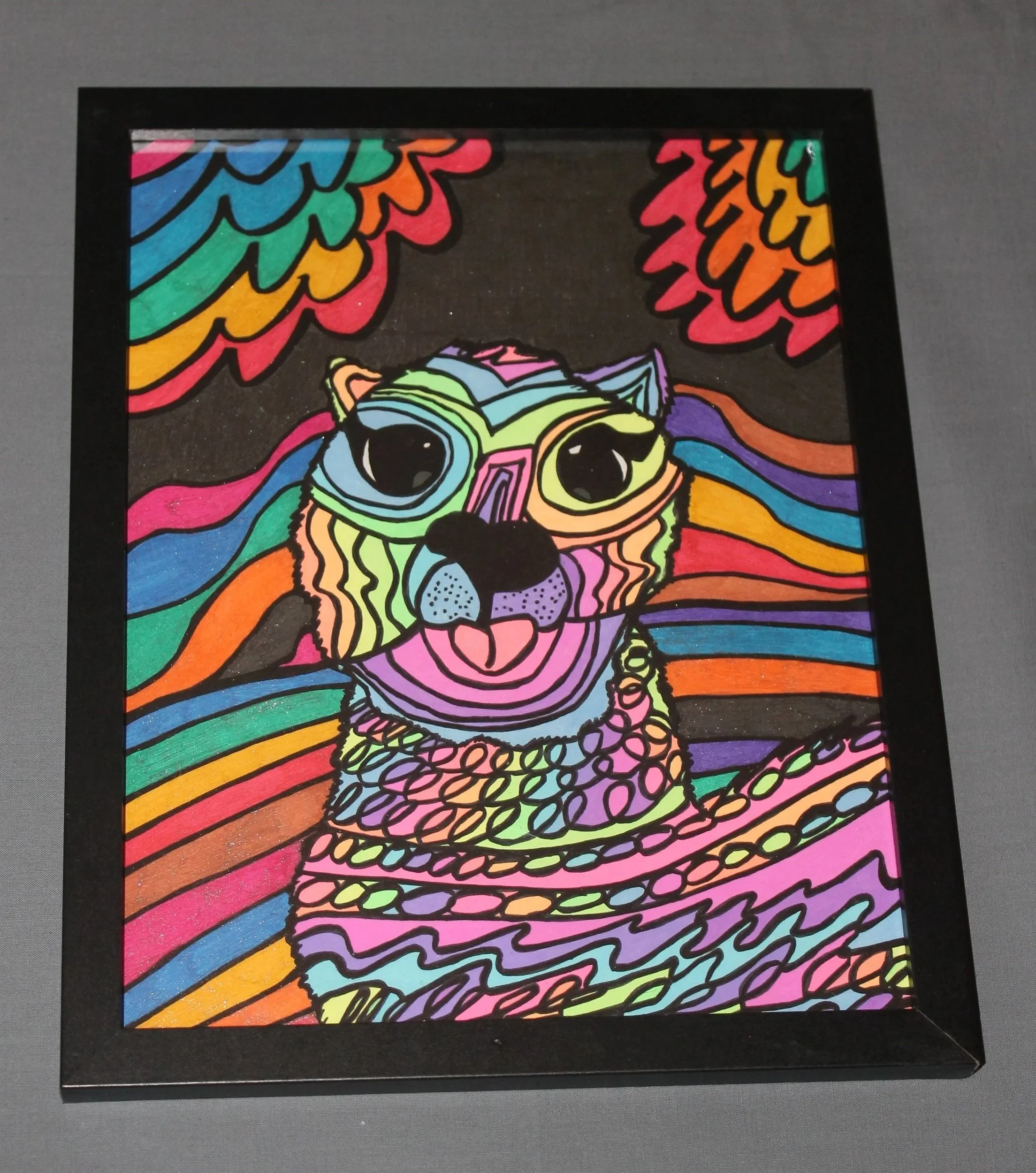 Neon Rainbow Llama